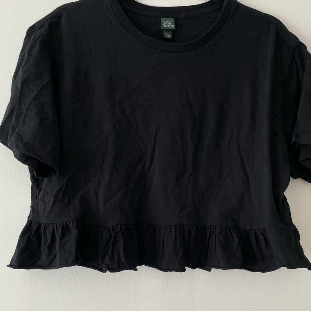WF Cropped Ruffle Tee - Picture 3 of 3